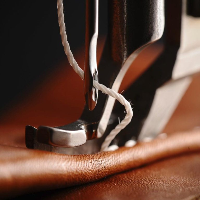 Nahaufnahme Nähmaschinenfuß